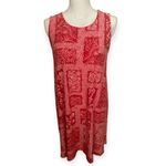 Allison Brittney Red/White Floral Paisley Print Summer Sleeveless Dress NWT Photo 5