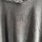 Gap  women’s charcoal Black gray crop hoodie Photo 3