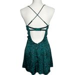 For Love & Lemons  Wendy Mini Dress Women’s Animal Print Green Size Small Photo 10