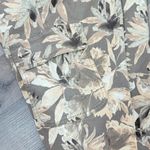 Chico's Tropical Print Crop Cargo Pants Tan Yellow XS 2 Cotton Twill Pull On Photo 5