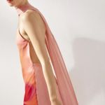 ZARA  Elegant Pink and Orange Maxi Dress scarf evening party wedding  Photo 15