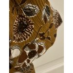 Garnet Hill Floral Print Viscose Dress Long Sleeve Brown White Womens XL Photo 2