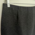 J.Jill Ponte Pencil Skirt Sz MP Charcoal Gray Stretch PullOn Knee Length Career Photo 3