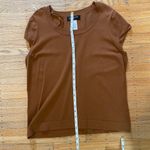 Jones New York Jones NY Collection Silk Blend Brown Cap Sleeve Top Size Large Photo 5