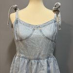 American Eagle Y2K retro denim corset mini dress w/adjustable ties, size XL Photo 2