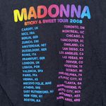Madonna 2008 Sticky & Sweet Tour cropped black band t shirt women’s size medium Photo 3