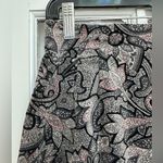 Susan Bristol Vintage Velvet Burnout Black & Pink Paisley Pencil Skirt Size 8 M Photo 1