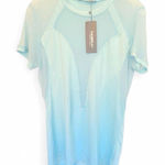 Incerun Blue Mesh Short Sleeve Workout Top Sz M NWT Size M Photo 0