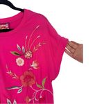 Johnny Was  Joya Embroidered Draped Relaxed Fit T-Shirt Pink Multicolor Medium Photo 4