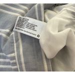 A New Day  Women’s Size Medium Skirt Blue White Striped Ruffle 100% Cotton  #1 Photo 3