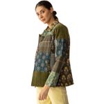 NWT Boutique Boho Meadow Folk Quilted Patchwork Jacket in Dusty Green Photo 1