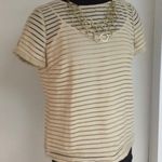 Talbots See-Through Stripes Blouse NWT Photo 0
