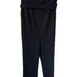 Blashe Women's Special Occasion Strapless Front Cross Back Tie Wide Leg Jumpsuit Black Size L Photo 0