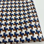 J. McLaughlin  Geometric Houndstooth Pencil Skirt Womens Size 2 White Blue Brown‎ Photo 11