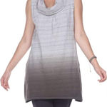 Neon Buddha Bali Gray Brown Ombre Cowl Neck Tunic Top Size M Photo 0