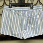 Aerie pull on stretchy tie waist blue & white striped shorts Photo 2