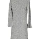 Theory Governor Wool Cashmere Mock Neck Long Slevee Ribbed Knit Midi Dress Photo 2