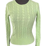 barney's new york  100% Cashmere Cable Knit Sweater Green Vintage Women's Size XS Photo 0