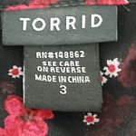 Torrid Black Floral Chiffon Maxi Blouse Size 3X Photo 6