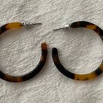 EXPRESS Cheetah Hoop Earrings Photo 0