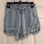 Aerie  High Waist Denim Blue Shorts Photo 0