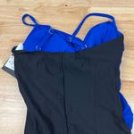 Aqua Green  Women's Blue and Black One Piece Swimsuit - Size Medium - NWT Photo 5