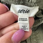 Aerie  Loose Fit‎ Jogger Khaki Pants size Medium Green Elastic Waist Lightweight Photo 5