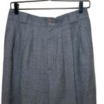 Giorgio Sant’ Angelo Women’s Vintage High Waisted Pleated Wool Dress Pants 12 Gray Photo 2