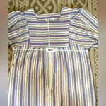 VTG SAYBURY Lightweight Lounge Rainbow STRIPED Half Zip ROBE/DRESSING GOWN Sz M Blue Size M Photo 6