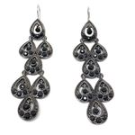 Gunmetal chandelier statement fashion earrings Photo 0