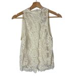 Free People Ivory Tied To You Lace Open Back Tank Top XS Photo 1