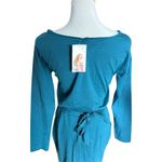 PRETTYGARDEN NWT Womens  Teal Long Sleeve Chic Tie Back Weekender Dress - Sz M Photo 2