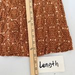 Patrons of Peace Geometric Print Tie Strap Ruffle Dress Womens Small Sundress Mini Boho Brown Photo 7