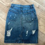  Rag & Bone Distressed Denim Pencil Skirt Shredded Light Wash Sz 25 Photo 7