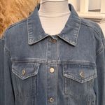 Rebecca Minkoff  Cuffed Bedazzled Button-Down Denim Jacket – Size L Photo 1