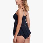 New! Profile by Gottex Black Sheer Bliss Bandeau Strapless Flyaway Tankini Size 8 Photo 1