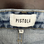 Pistola High Rise Straight Leg Cropped Blue Jeans Distressed Women's Size 26 Photo 6