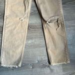 Free People  We The Free Dakota Straight Leg Jeans Tan Distressed Denim Photo 6