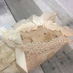 Amrita Singh  Ivory Leaf Crystal Lace Choker Photo 2