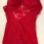 Victoria's Secret Red Lace Bustier Nighty Photo 0