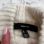 VERO MODA Shoulder Cutout Sweater Knit Mock Neck Top Women's Small Cream Photo 1