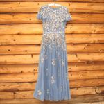 Mac Duggal 5717 Blue Embellished Butterfly Sleeve High Neck Gown Blue 10 Photo 5