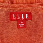 Elle Ruffled Lightweight Cardigan Sweater Orange Medium Photo 6