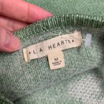 LA Hearts Knit Crop Top Women Size Medium Green Mushroom Graphic Sleeveless Tank Photo 2