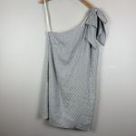 Antonio Melani Charli Striped Mini Dress Women 12 Linen One Shoulder Bow Party Photo 1