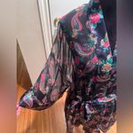 Victoria's Secret Victoria’s Secret Gold Label Vintage Sheer Floral Paisley Belted Robe Kimono OS Photo 3