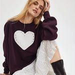 Free People NWT The Laundry Room Heartbrite Jumper Sweater Size XL Rhinestone Photo 2