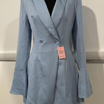 Missguided Blue blazer mini dress with flared sleeves Photo 0