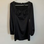 Forever 21 NWOT Satin black long sleeve dress Photo 1