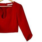 Amanda Uprichard Cut Out Crop Top Womens S Red Glam Old Money Going Out Elegant Photo 2